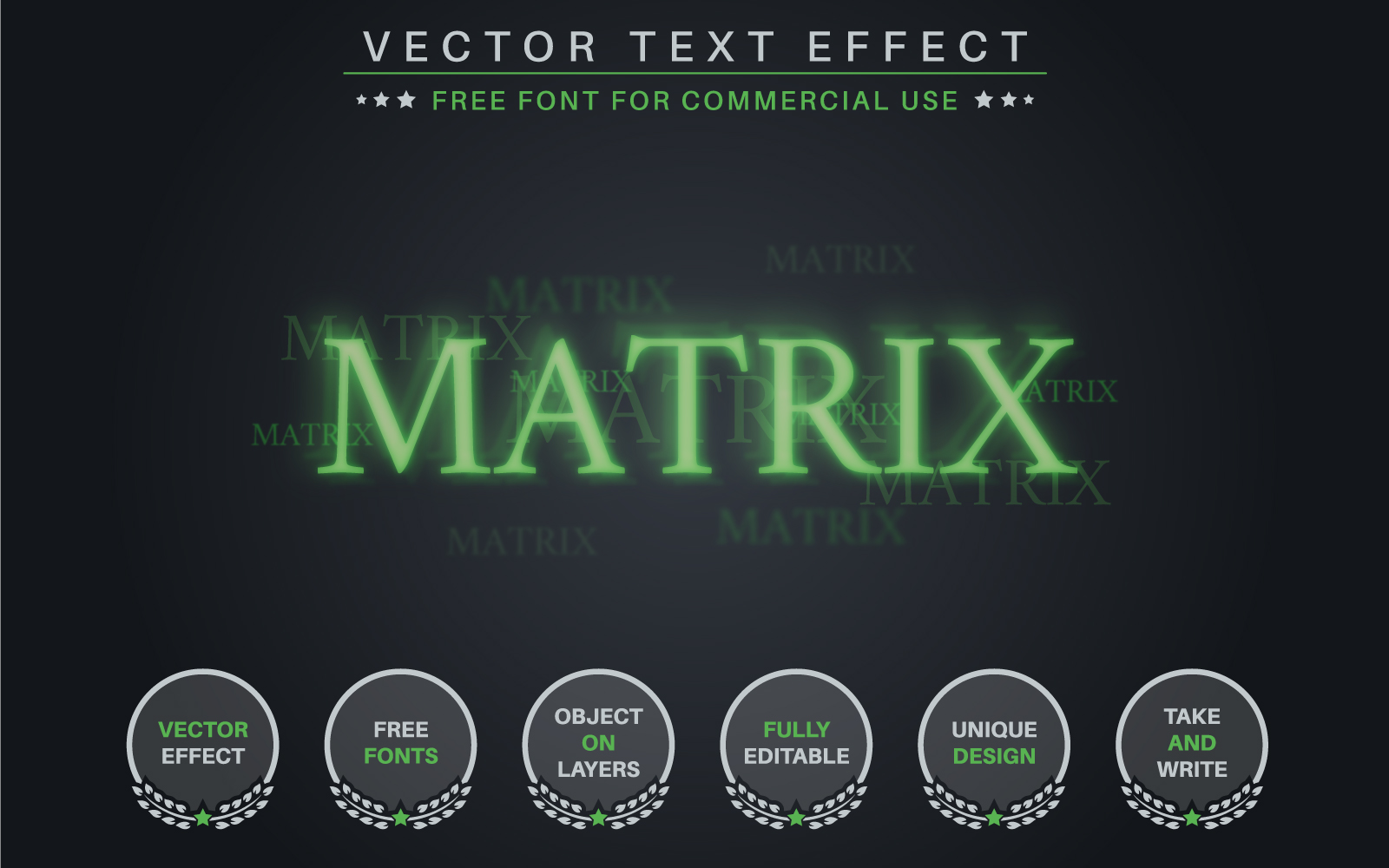 Matrix - Editable Text Effect, Font Style, Graphics Illustration