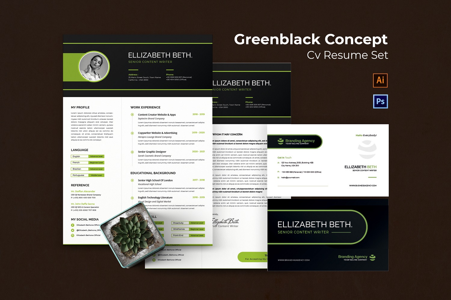 Greenblack Concept CV Resume