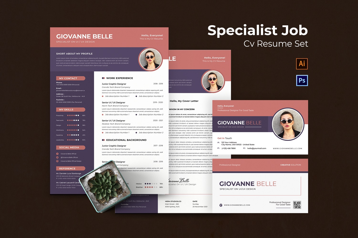 Specialist Job CV Resume Set