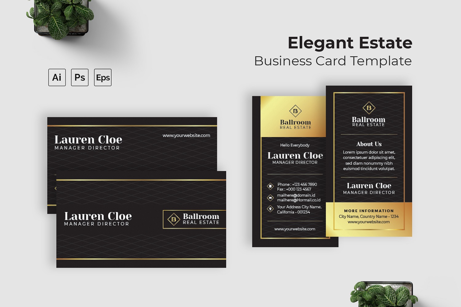 Elegant Estate Business Card