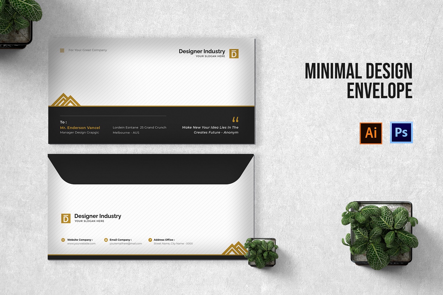 Minimal Design Envelope Template