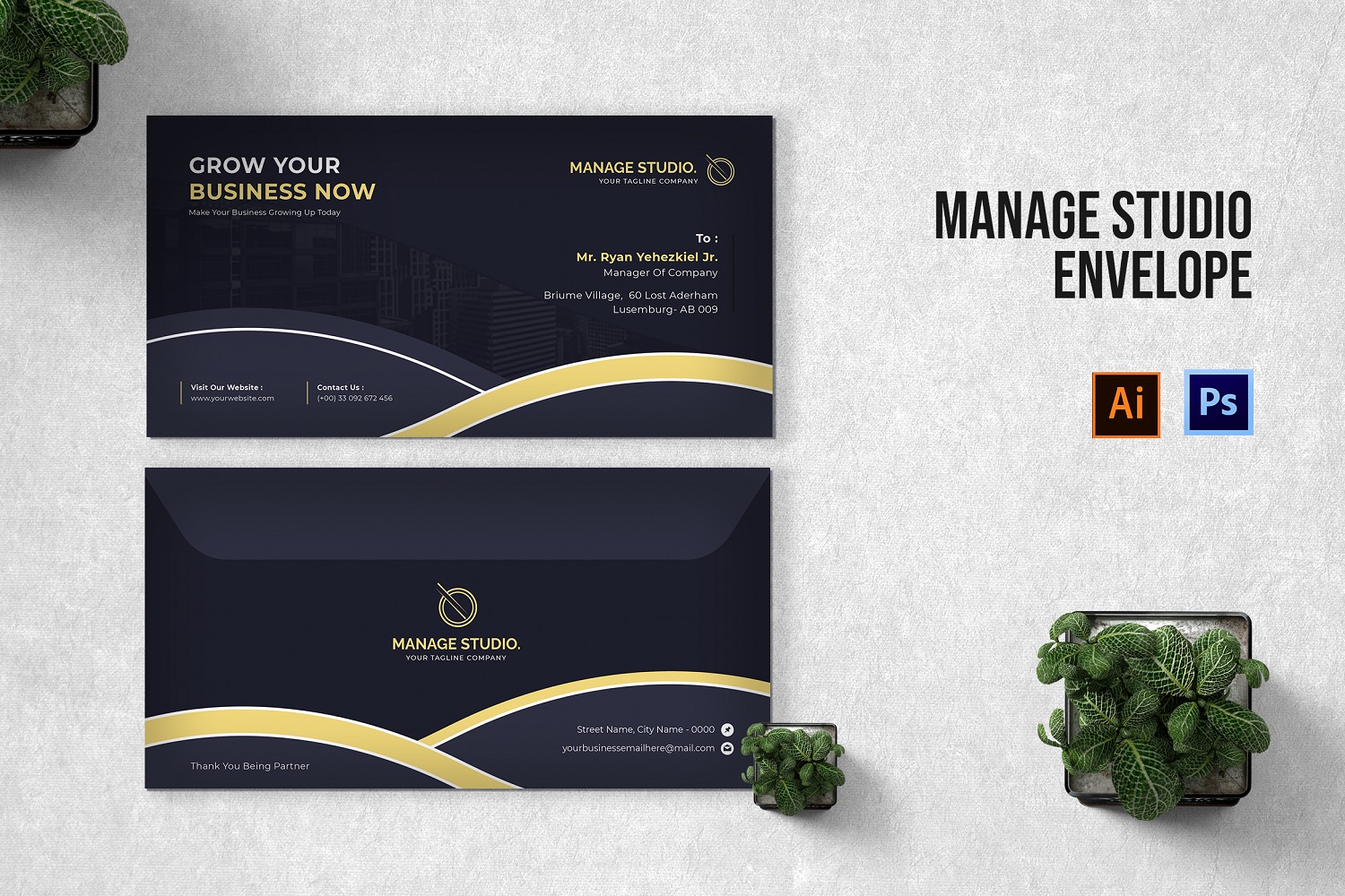 Manage Studio Envelope Template