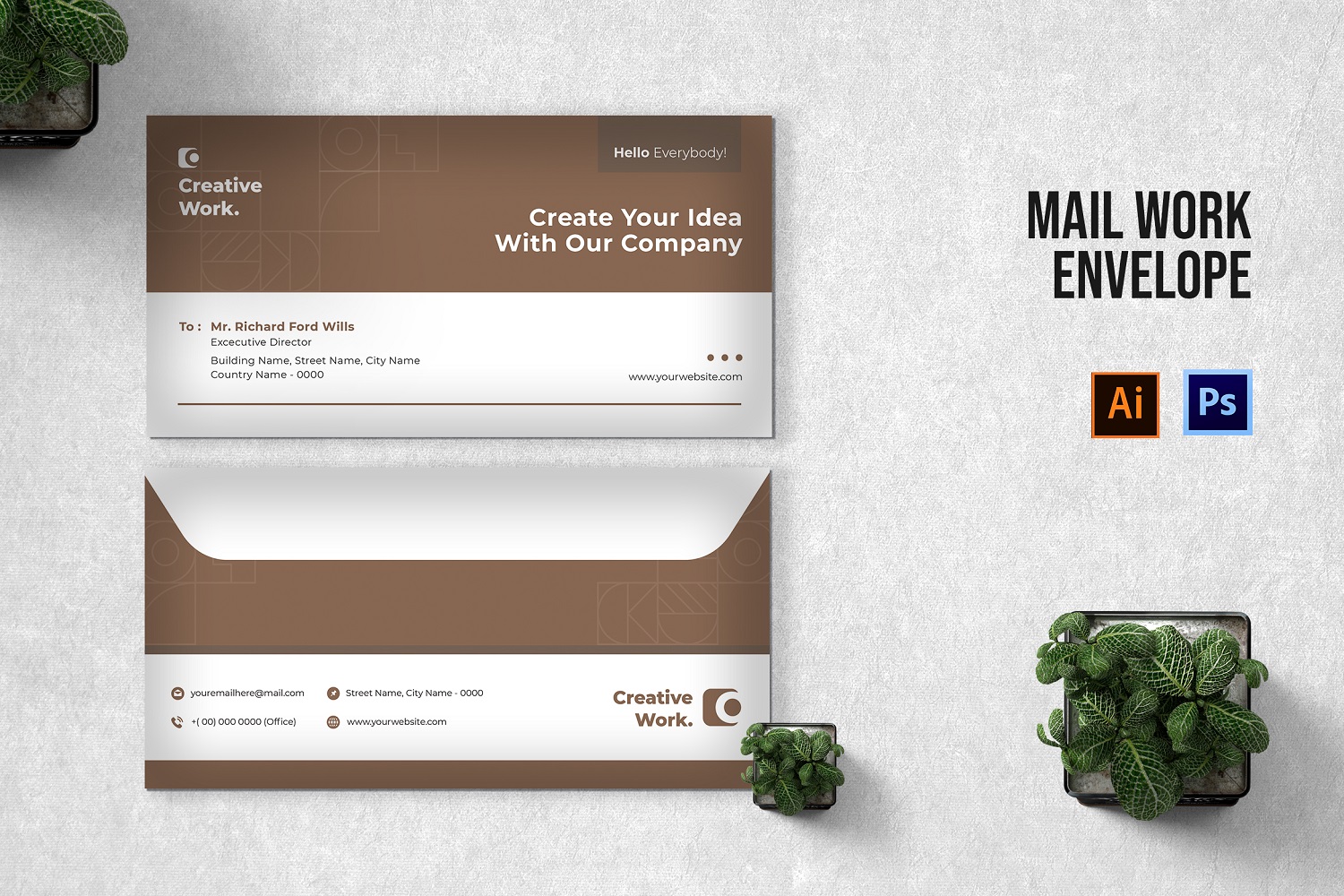 Mail Work Envelope Template