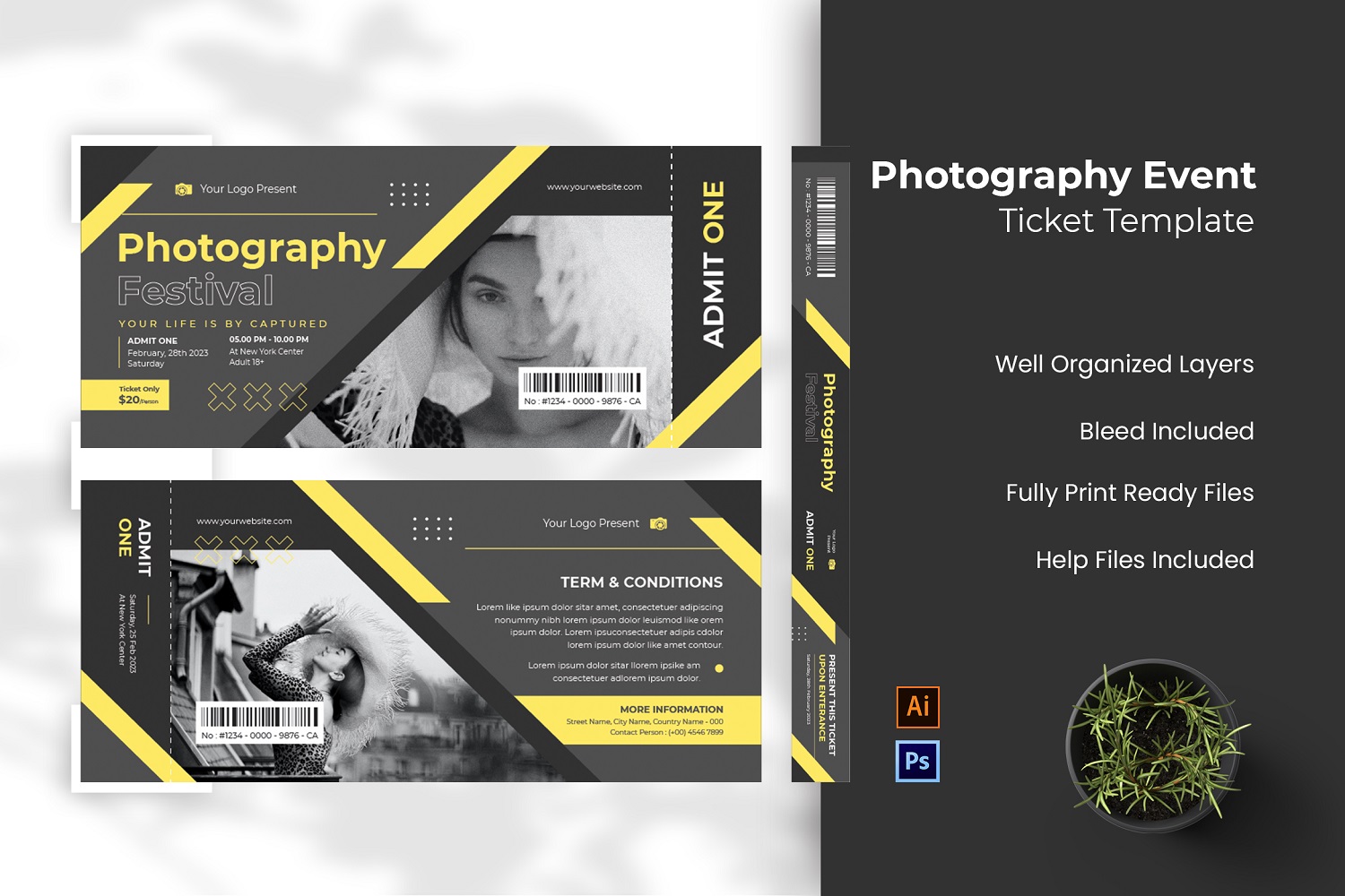 Photography Event Ticket Template