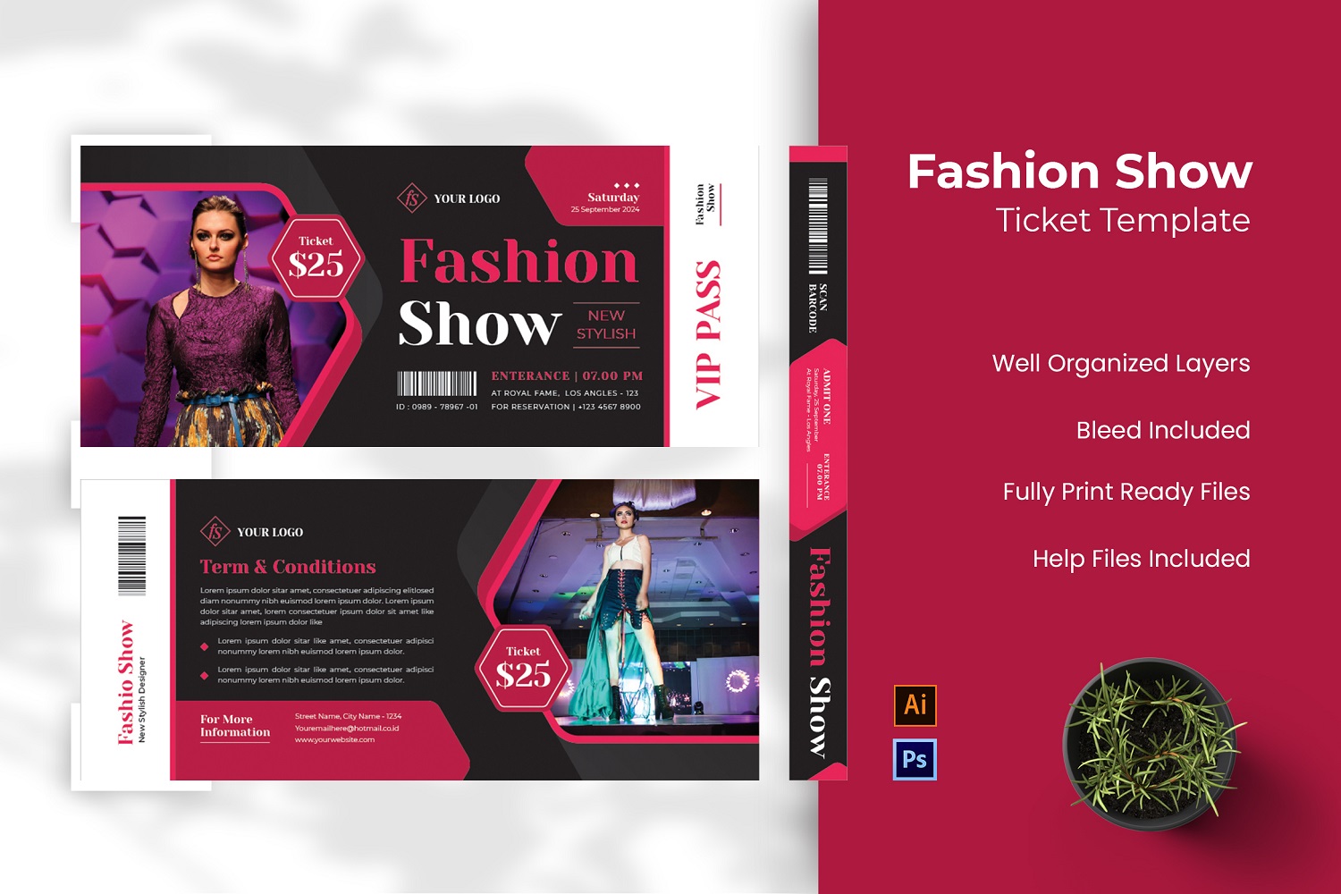 Fashion Show Ticket Template