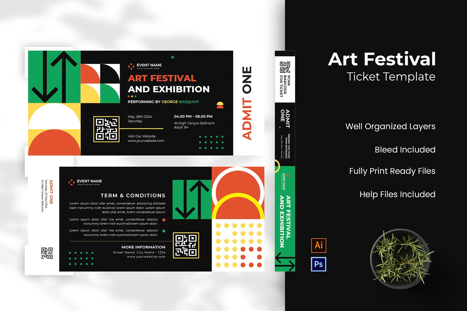 Art Festival Event Ticket