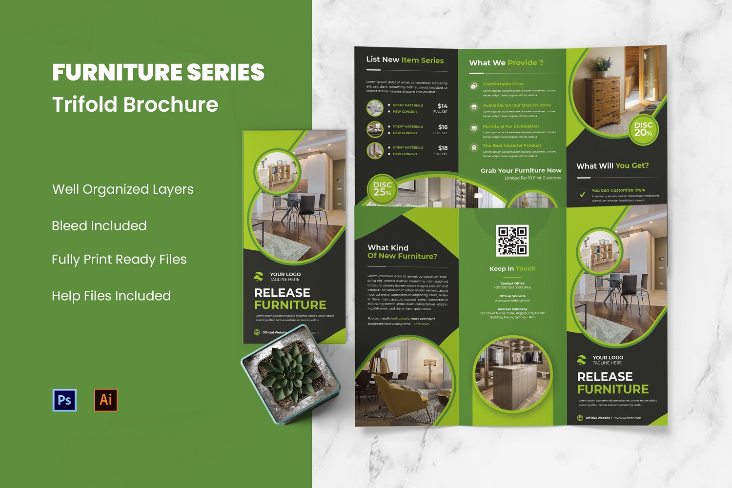 Furniture Series Trifold Brochure