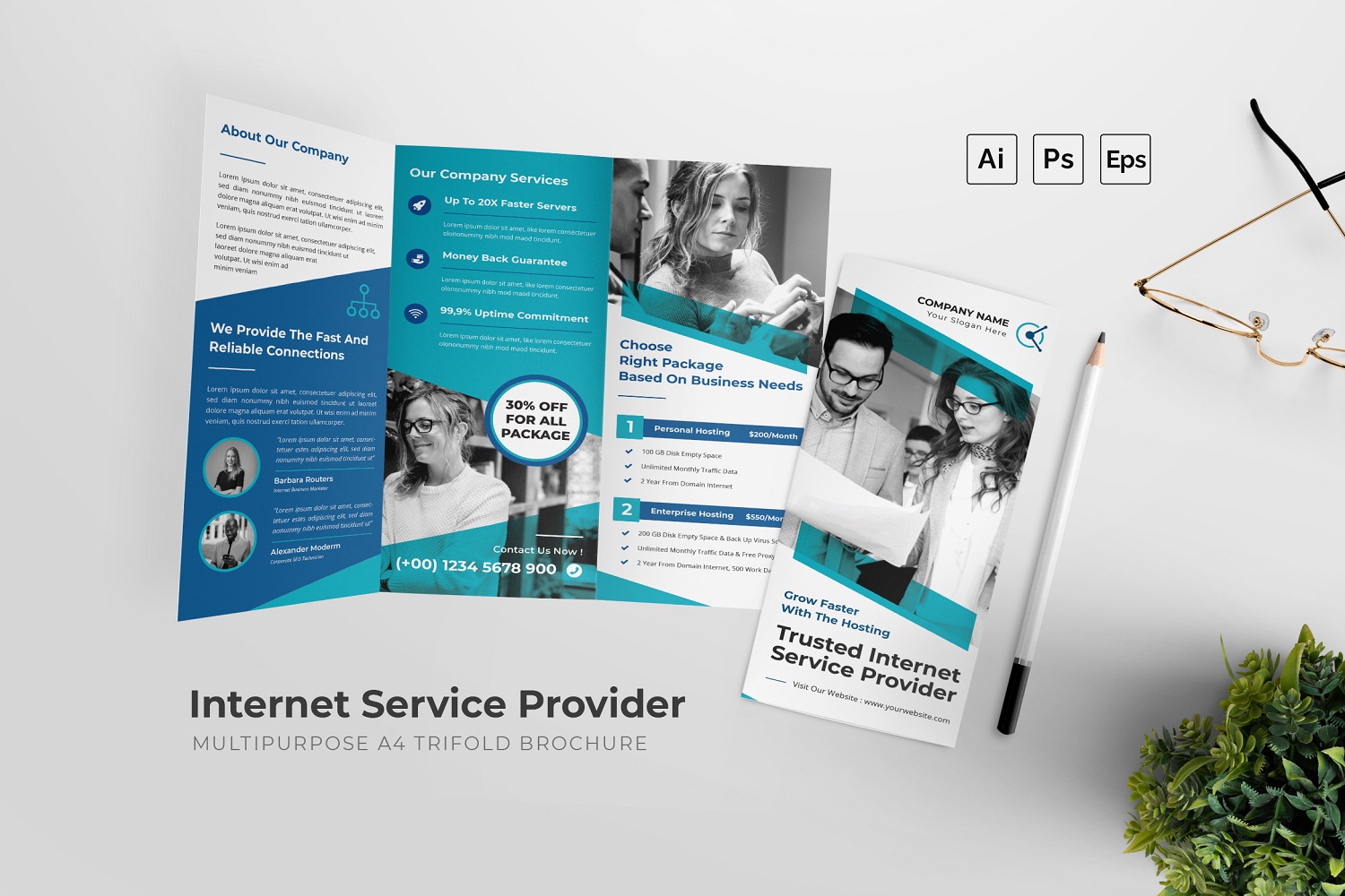 Internet Service Provider Trifold Flyer