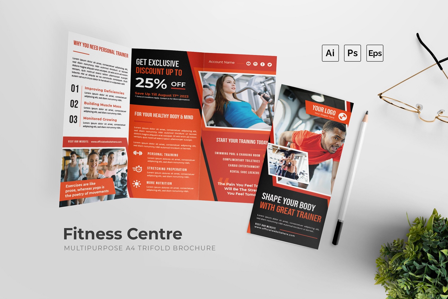 Fitness Centre Trifold Flyer
