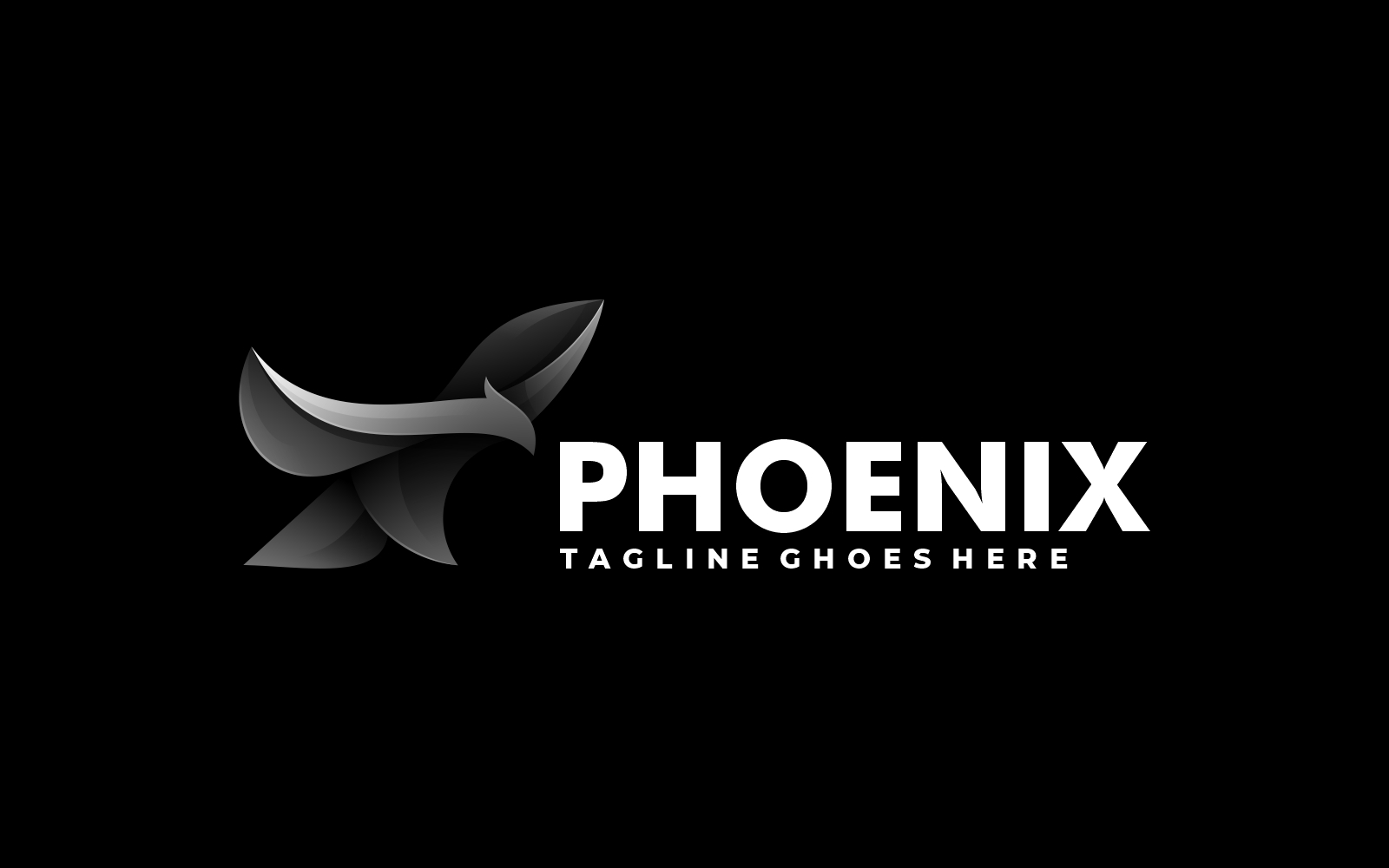 Black Phoenix Gradient Logo Style