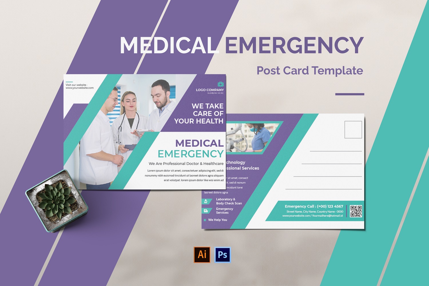 Medical Emergency Post Card