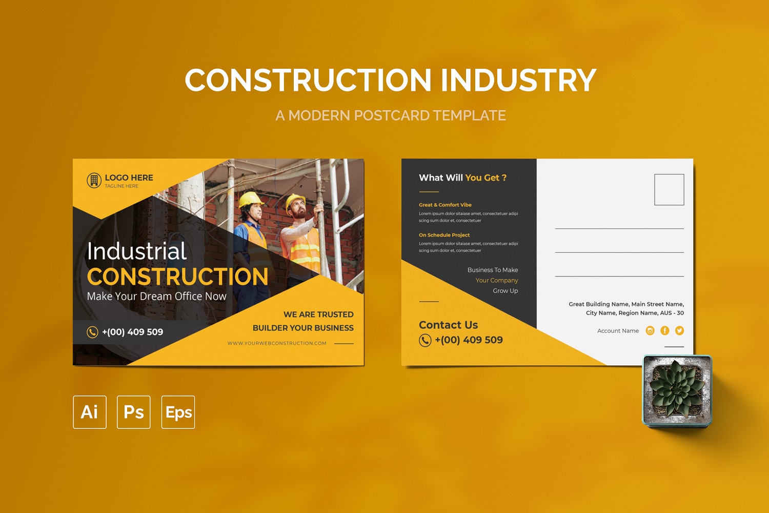 Construction Industry Post Card