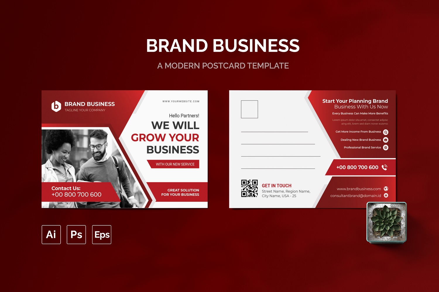 Brand Business Post Card Template