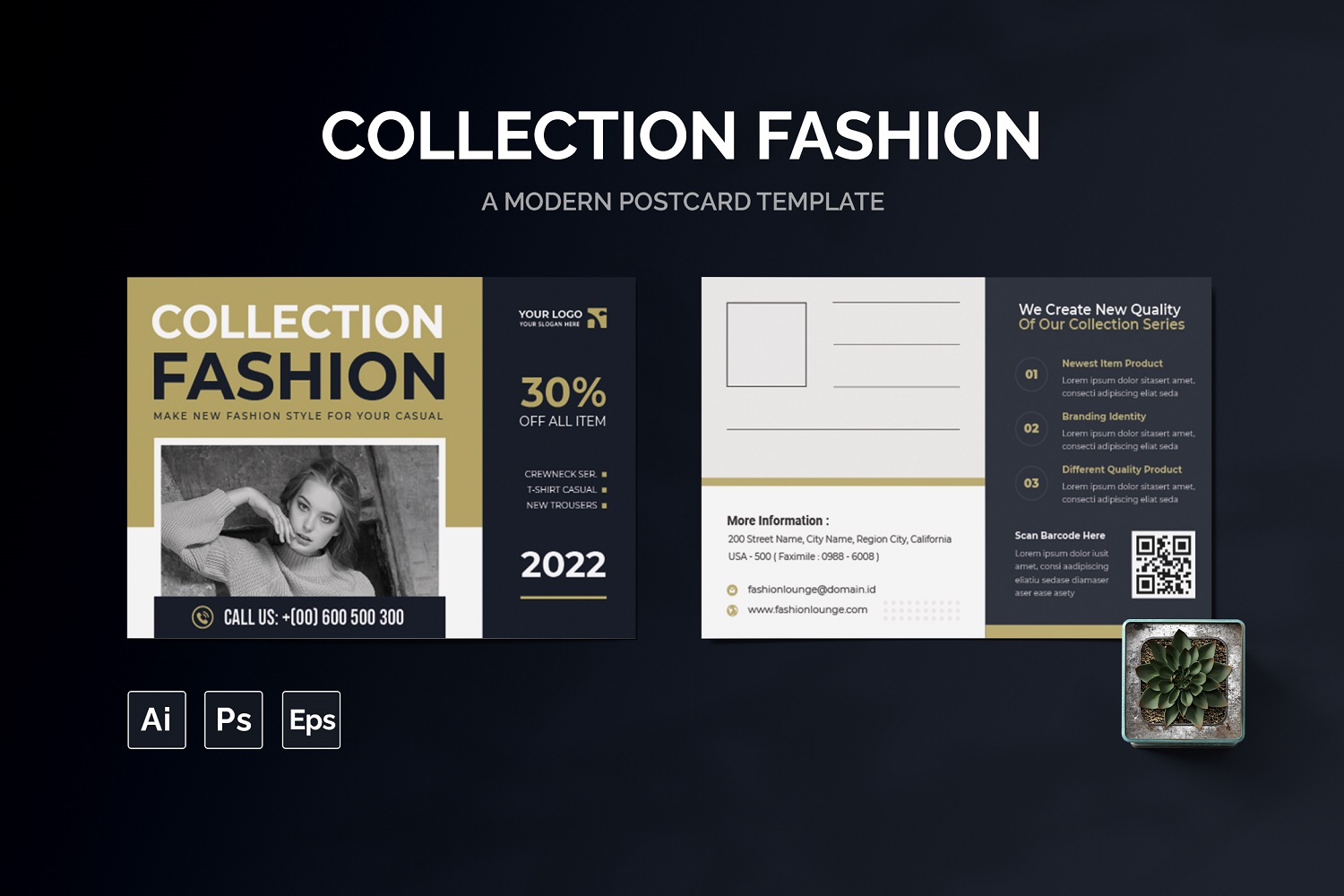 Collection Fashion Post Card