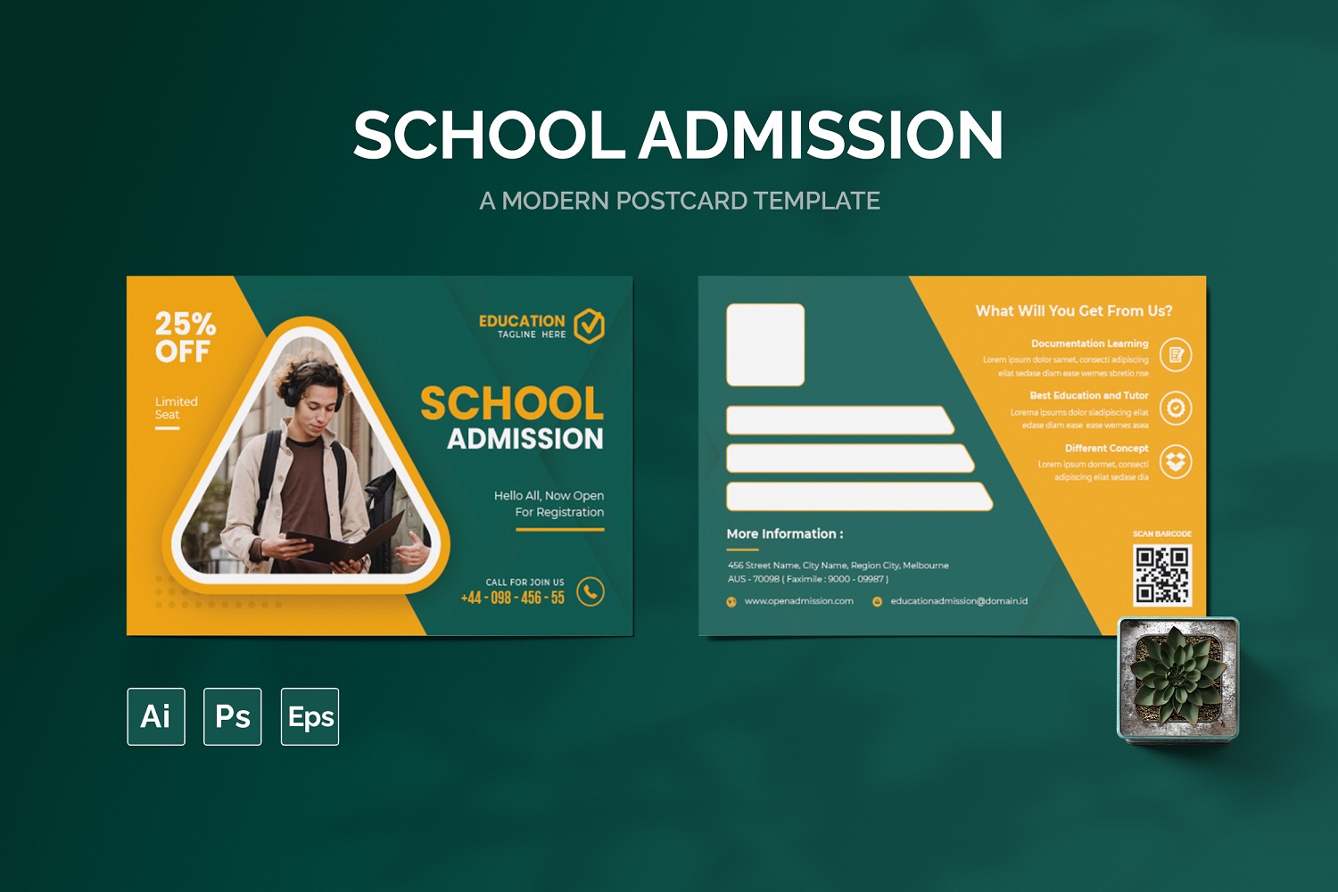 School Admission Post Card