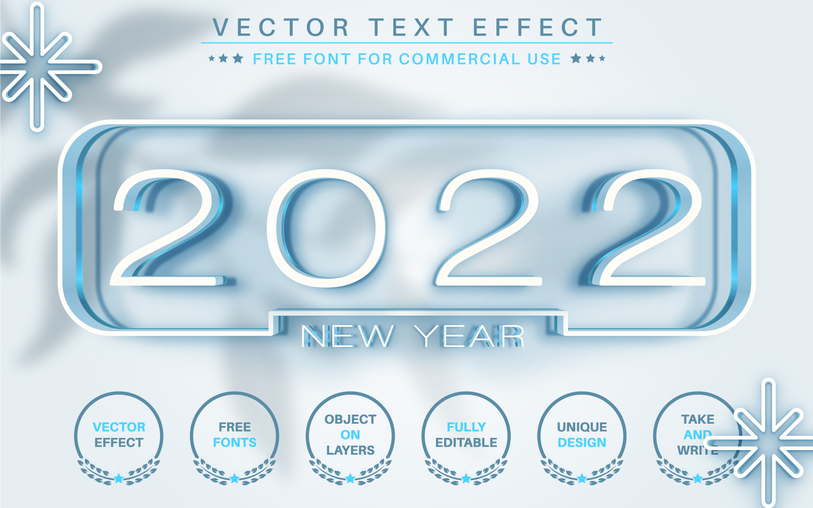2022 Years - Editable Text Effect, Font Style, Graphics Illustration