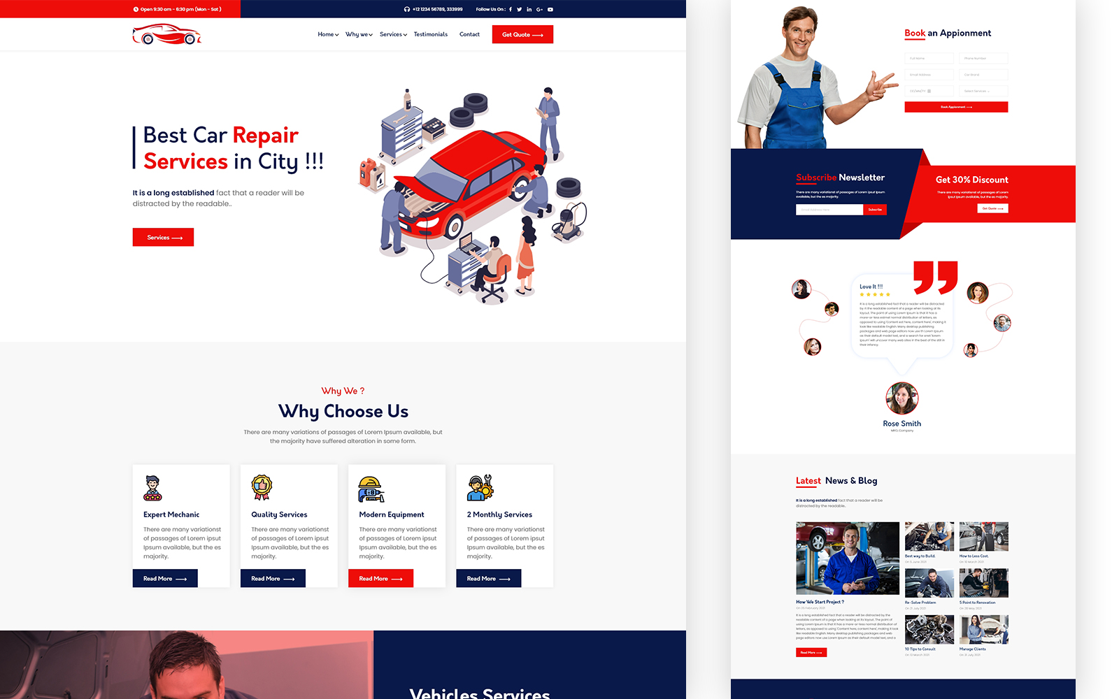 Carrep - Car Repair One Page HTML Template