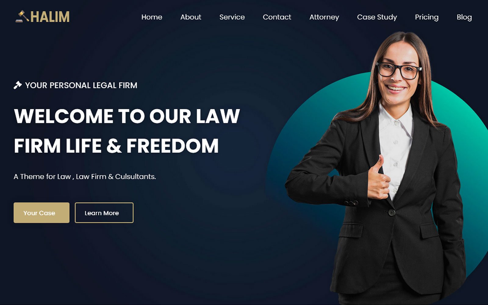 Halim - Law Firm Landing Page Template