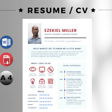 Letterlightminimalresume Templatevitaewordcvdocxa4  208676
