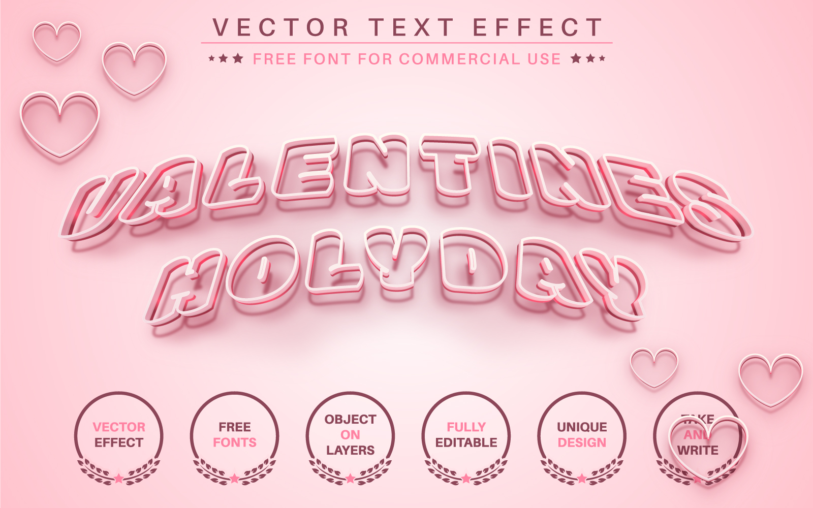 Valentine's Day - Editable Text Effect, Font Style
