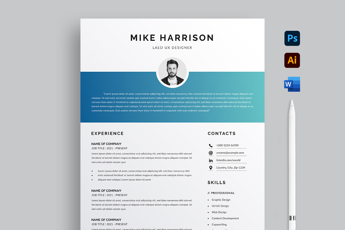 Simple and classic resume template