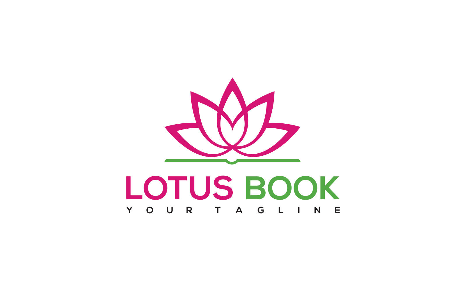 Lotus Book - F Letter Logo Template