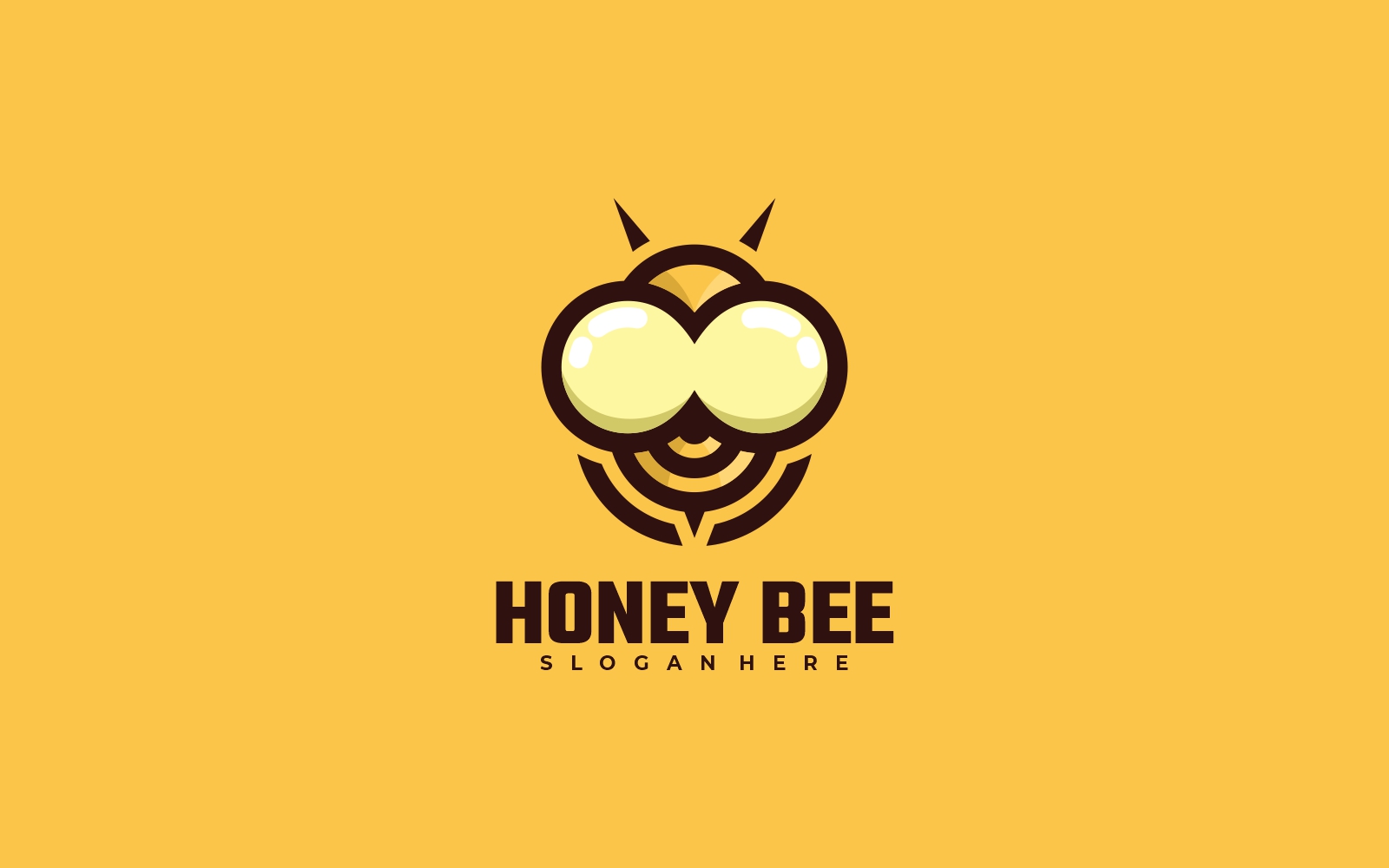 Honey Bee Simple Mascot Logo