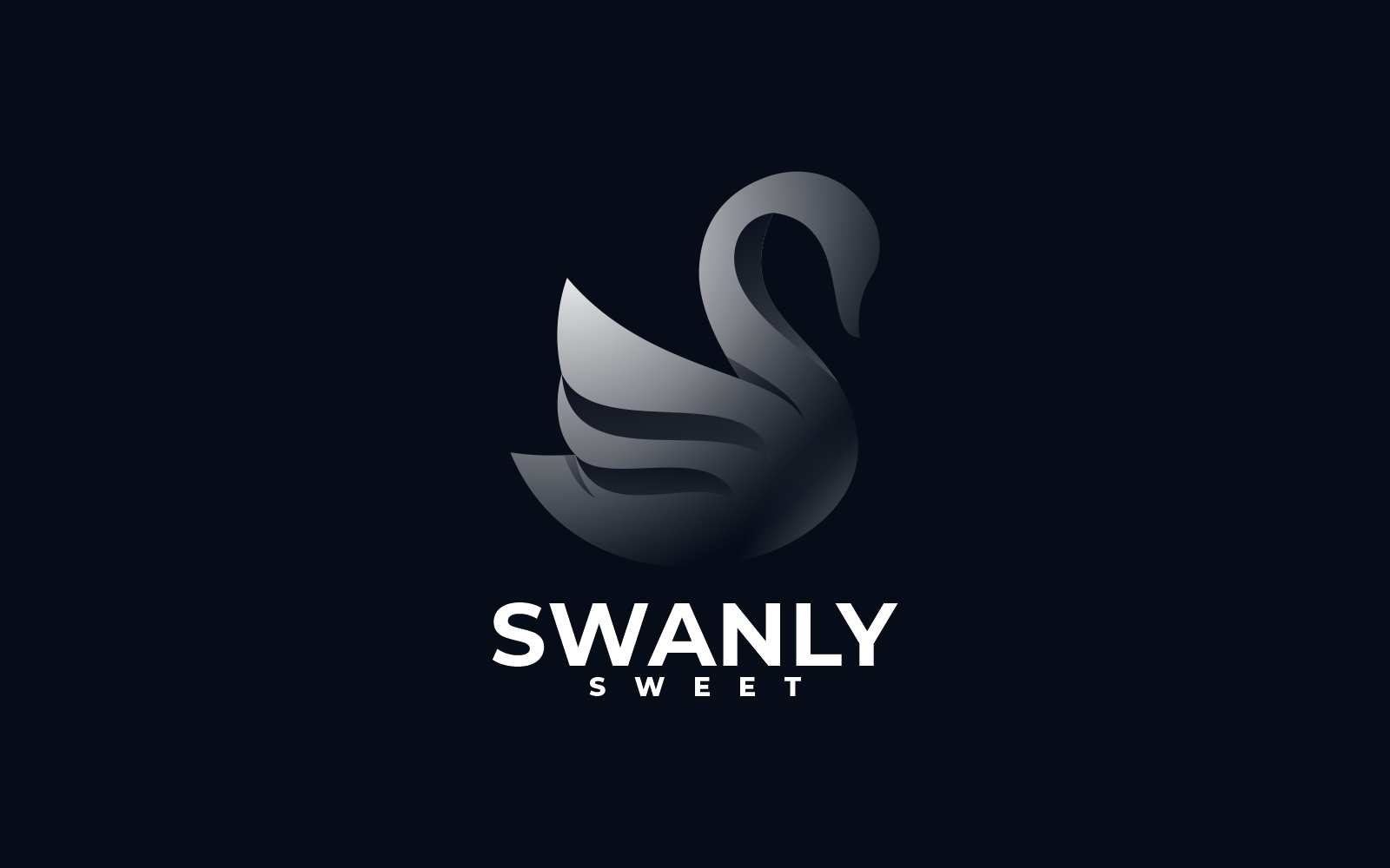 Black Swan Gradient Logo Style