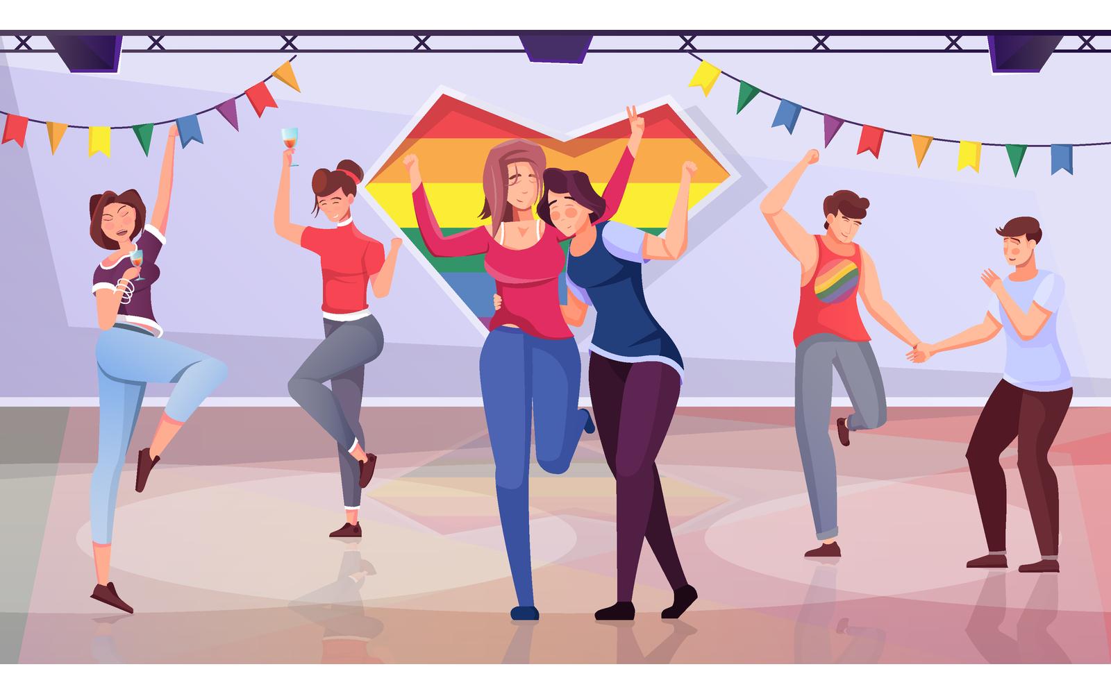 Lgbt Party Flat 210151128 Vector Illustration Concept