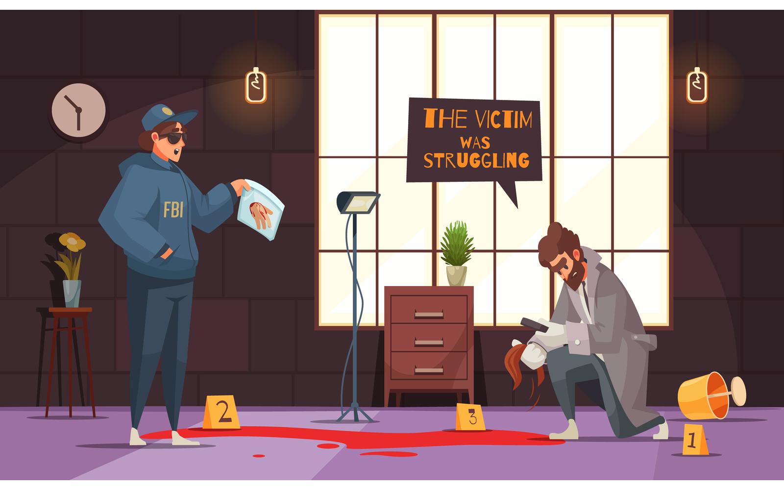 Detective Crime Scene 210212632 Vector Illustration Concept