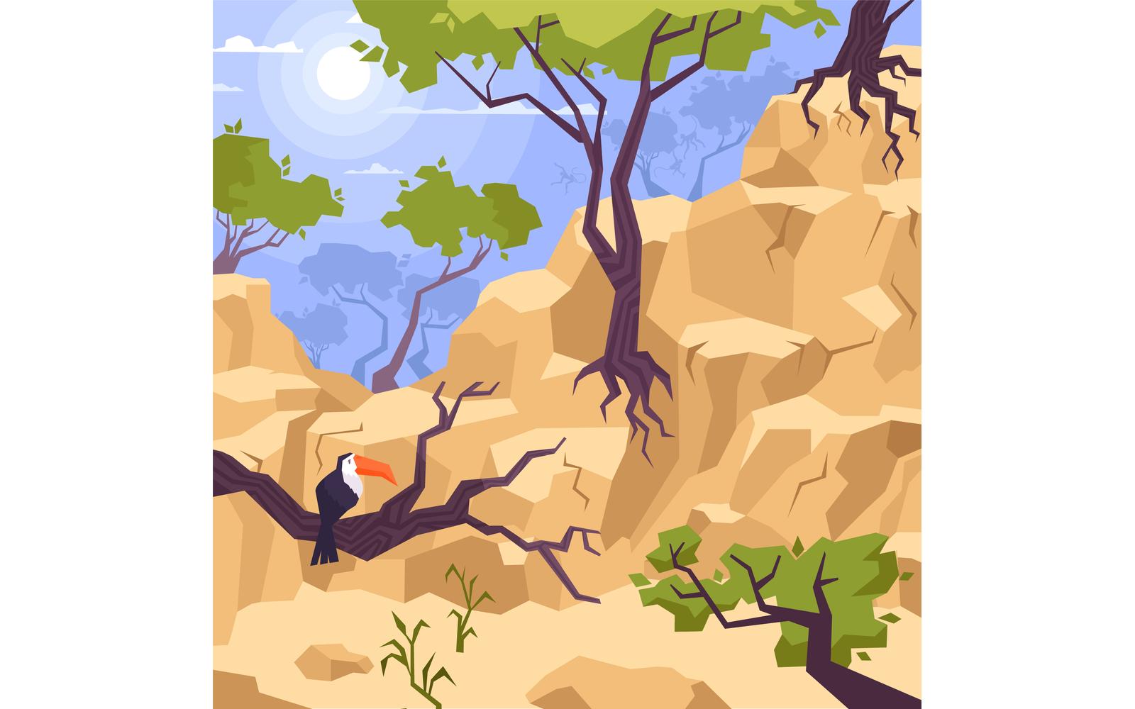 Landscape Flat 210150724 Vector Illustration Concept