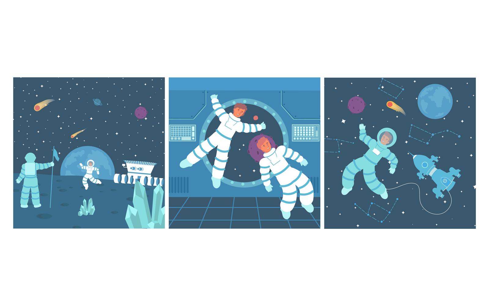 Astronaut Illustration Flat 210150620 Vector Illustration Concept