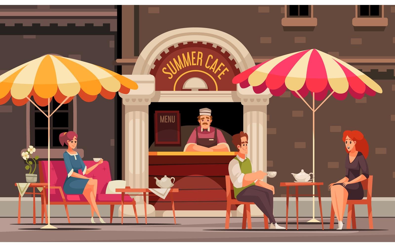 Street Cafe 210212661 Vector Illustration Concept