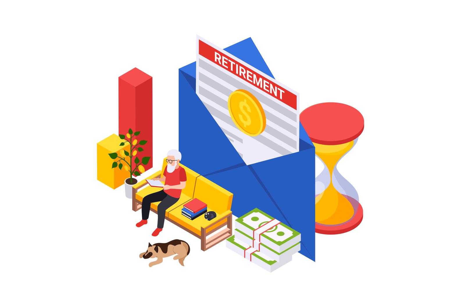 Retirement Preparation Plan Isometric 210303917 Vector Illustration Concept