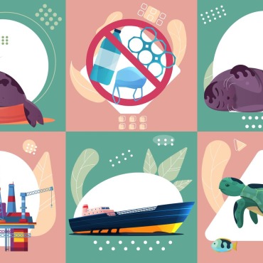 Ocean Pollution Illustrations Templates 209005