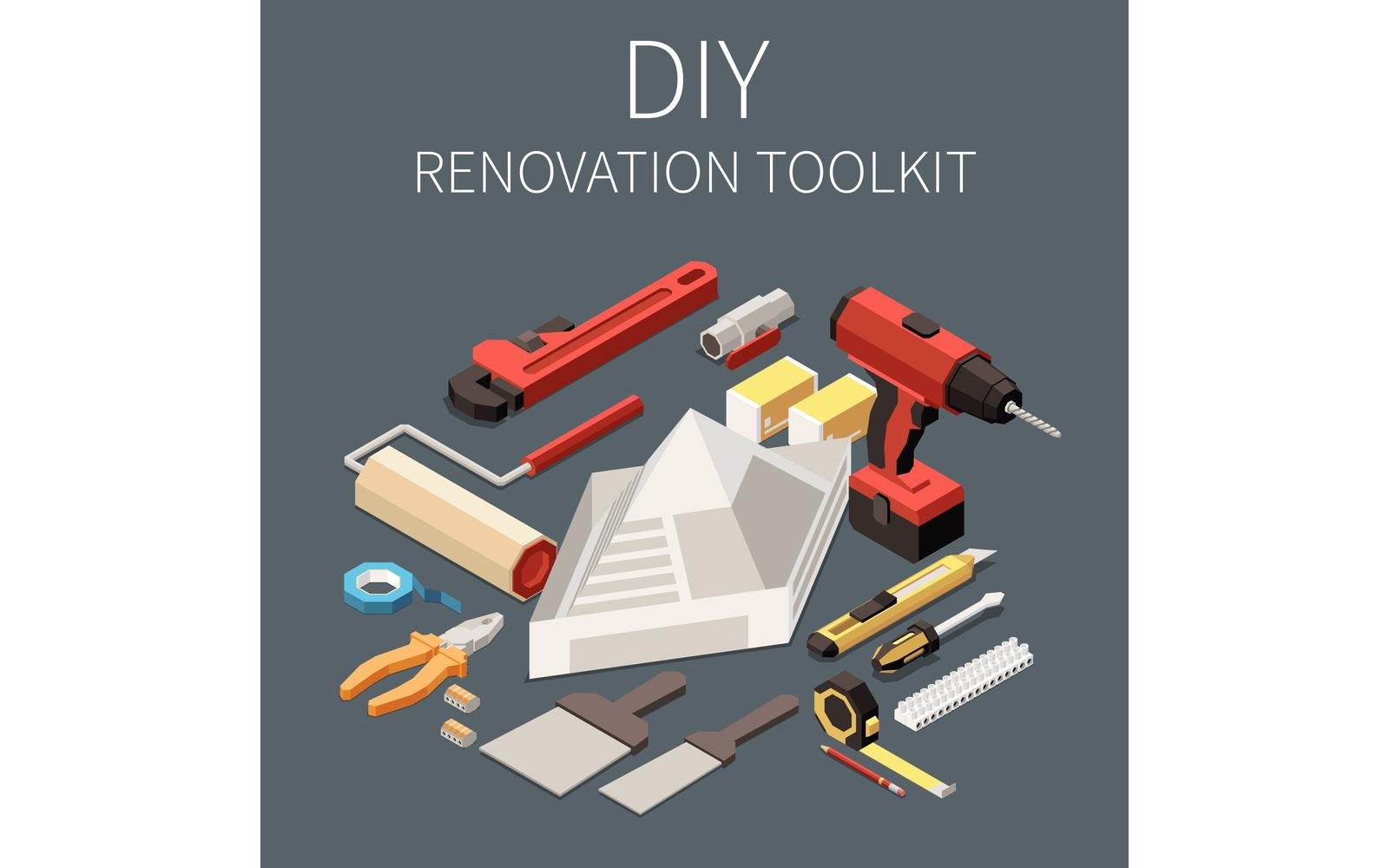 Diy Renovation Isometric 210110906 Vector Illustration Concept