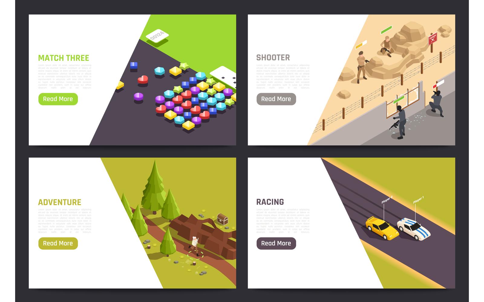 Mobile Gaming Isometric Set 210110126 Vector Illustration Concept