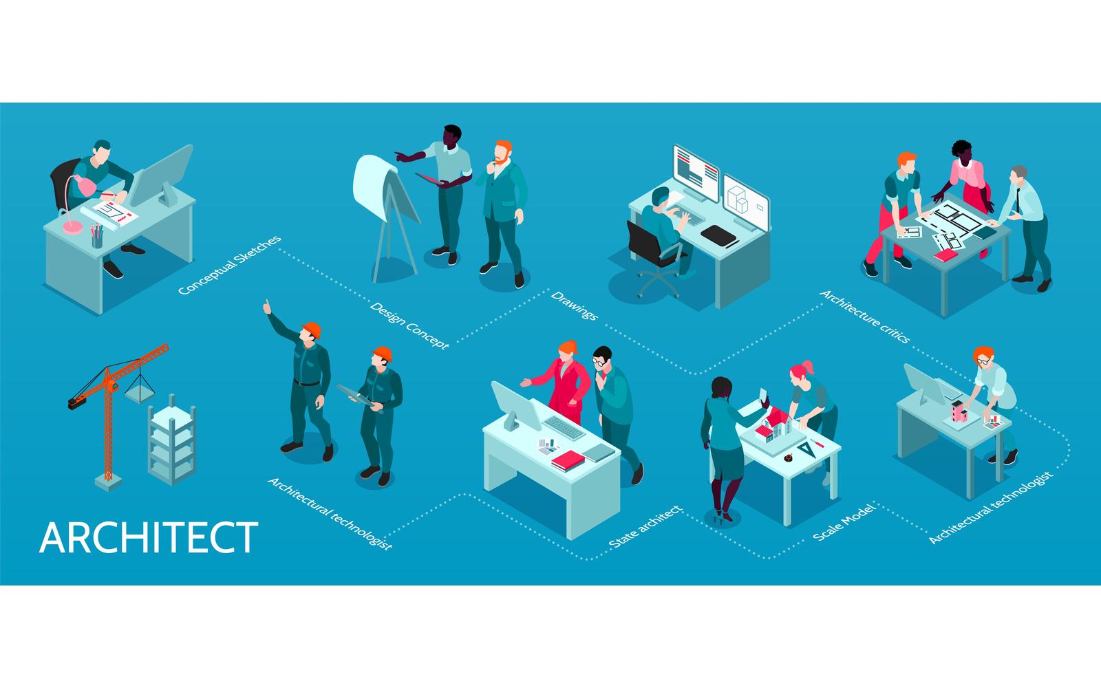 Isometric Architect Infographics 210403209 Vector Illustration Concept