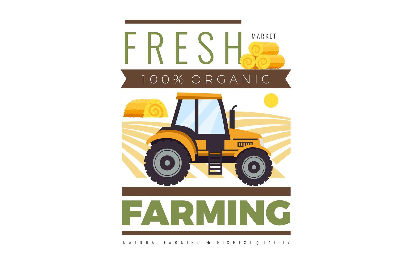 Farm Market Poster 210400311 Vector Illustration Concept