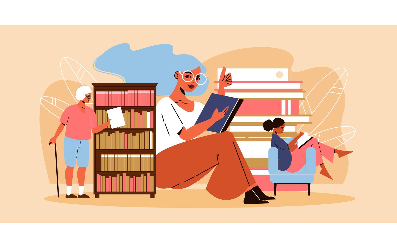 Read Books People Illustration 210360503 Vector Illustration Concept