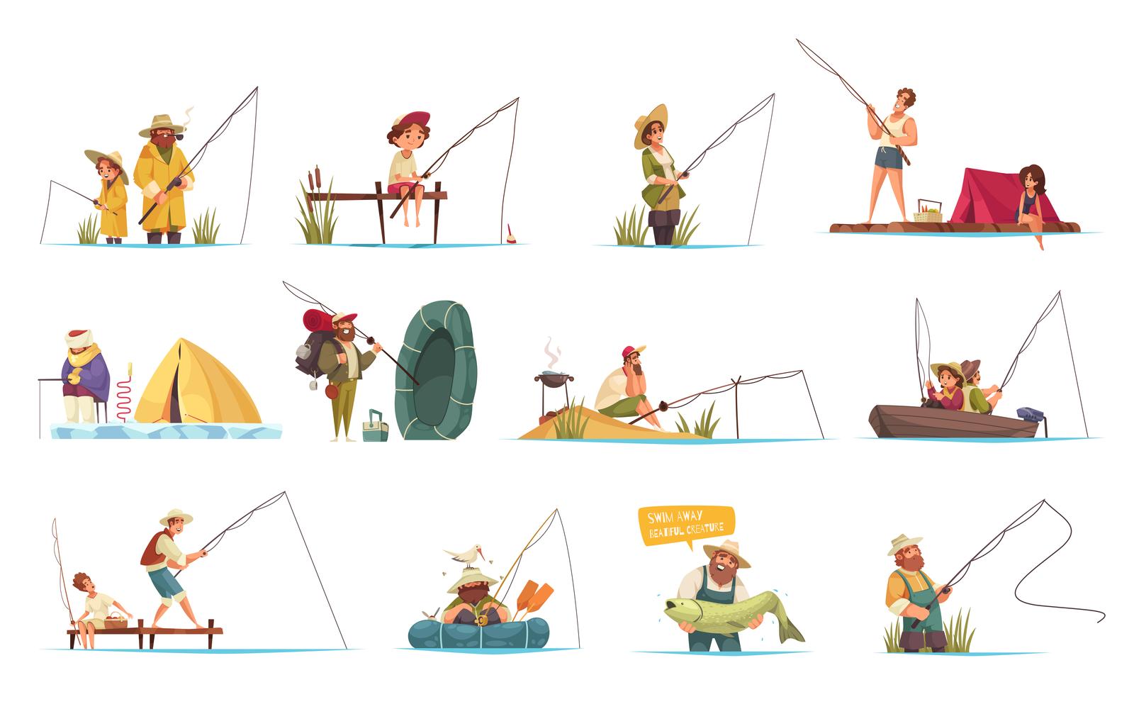 Fishing Set 210212622 Vector Illustration Concept