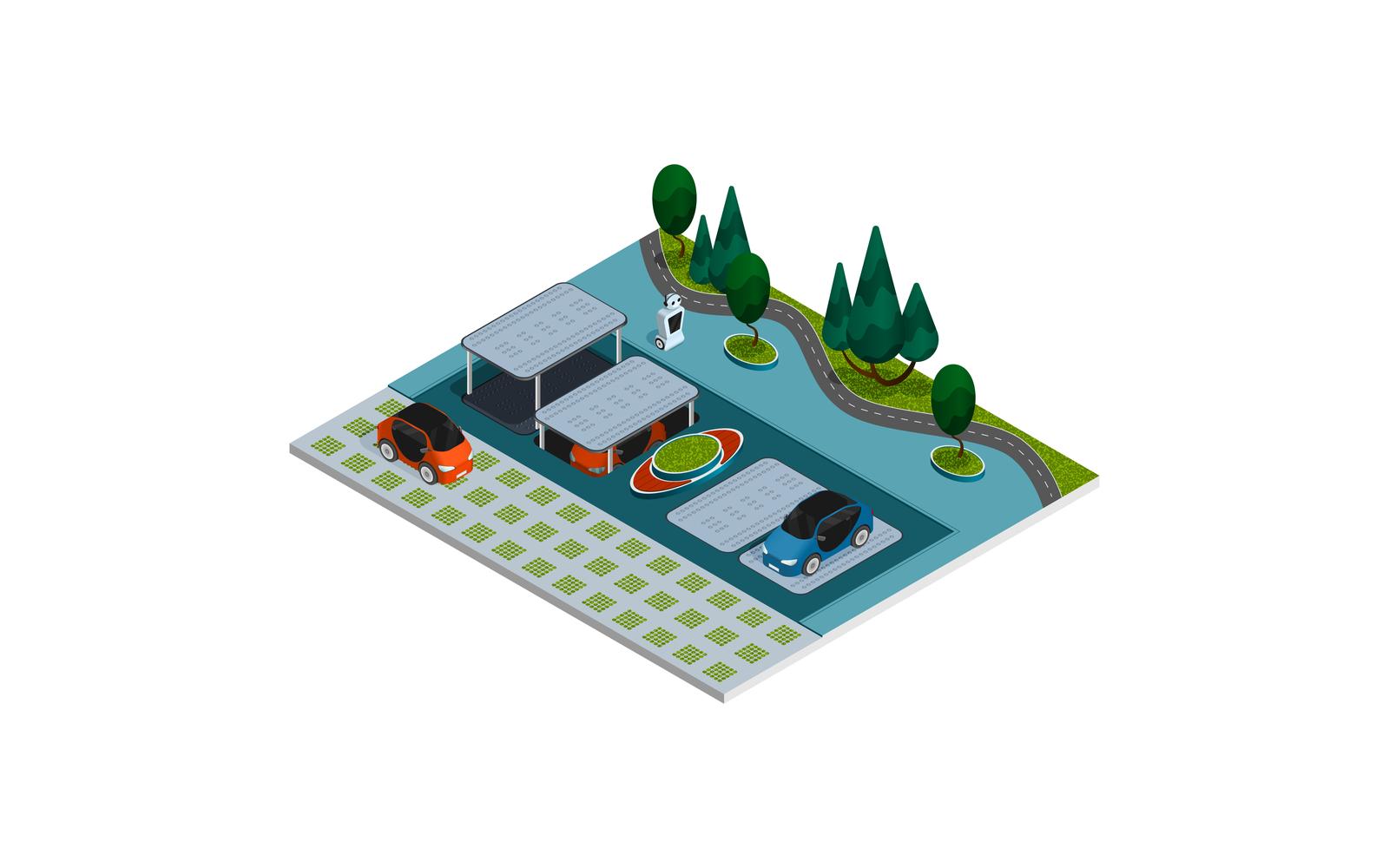 Parking Isometric Composition 210370702 Vector Illustration Concept