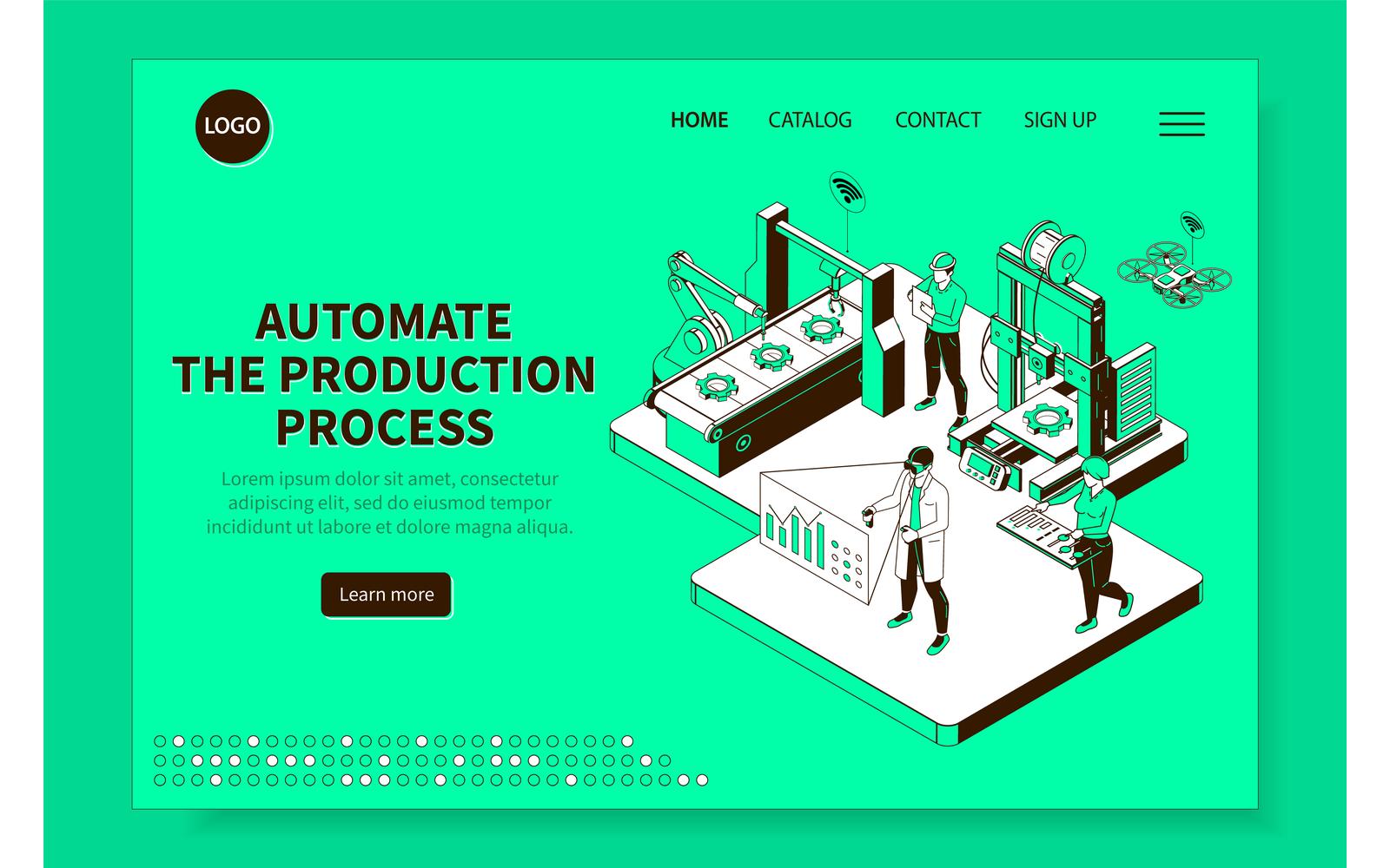 Smart Industry Monochrome Isometric Web Site 210360725 Vector Illustration Concept