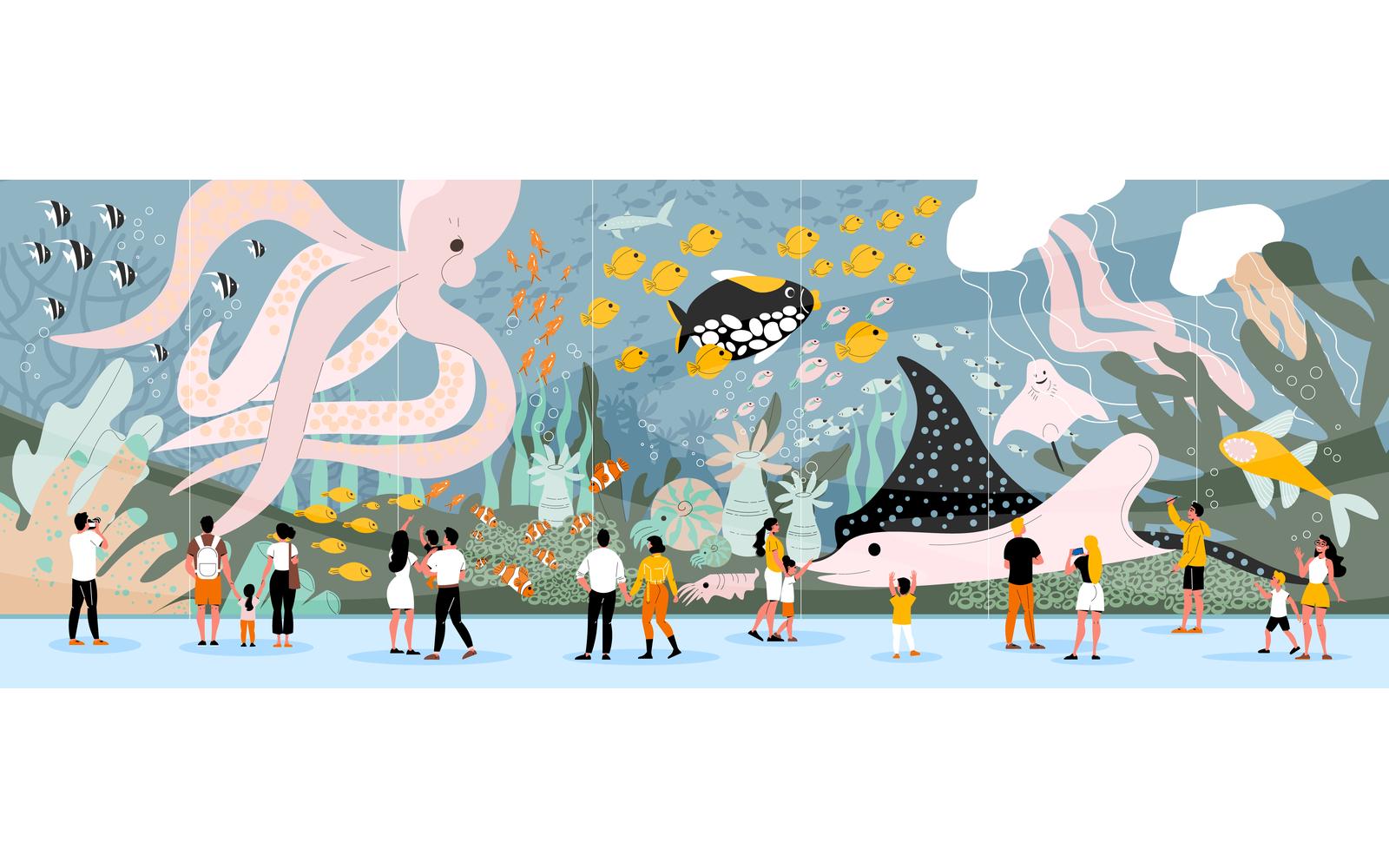 Oceanarium Ilustration 210360534 Vector Illustration Concept