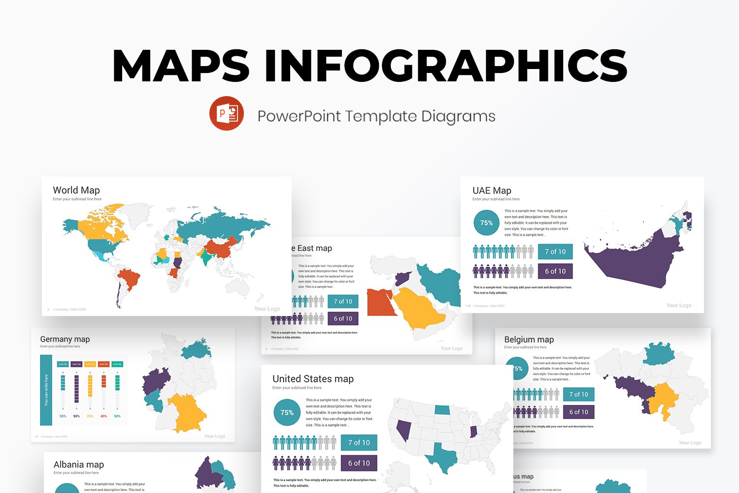 Maps PowerPoint Template infographics