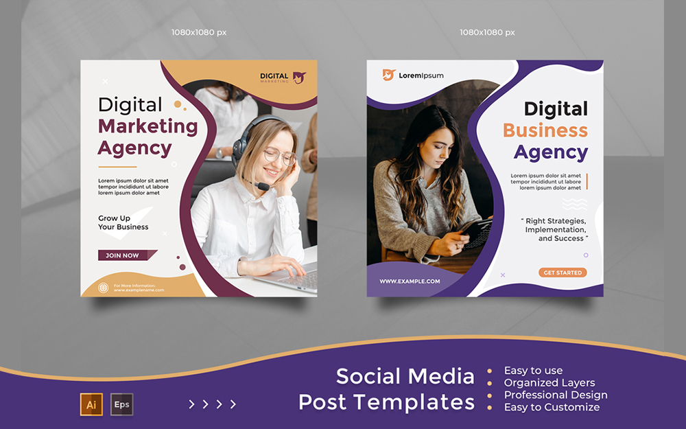 Creative Digital Business Agency - Social Media Post Templates