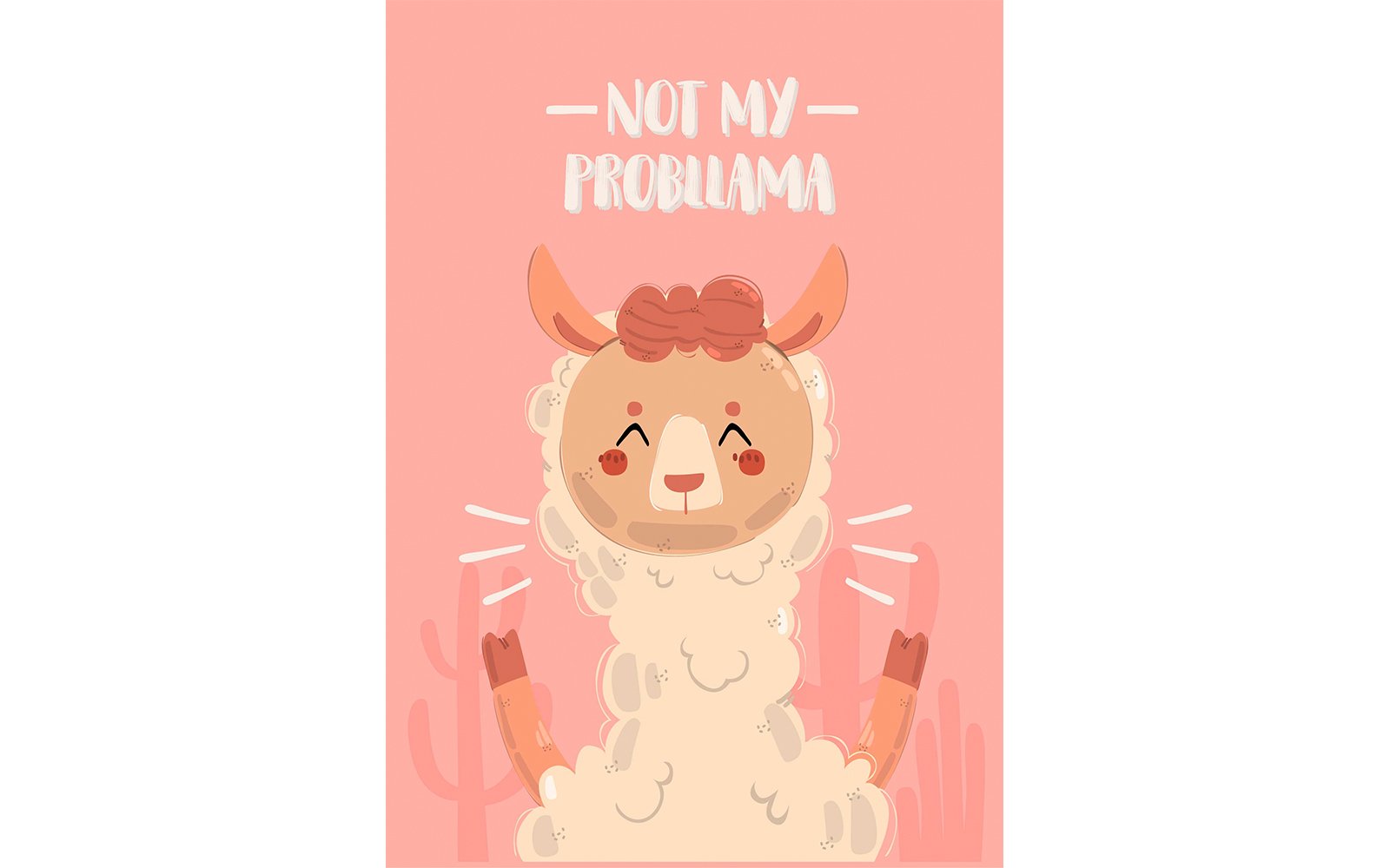 Not my Probllama Poster Illustration