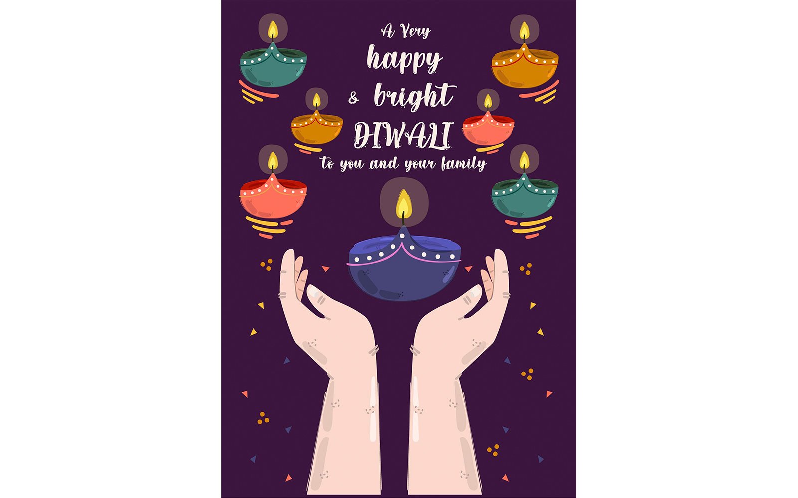 Happy Diwali Festival of Lights Illustration