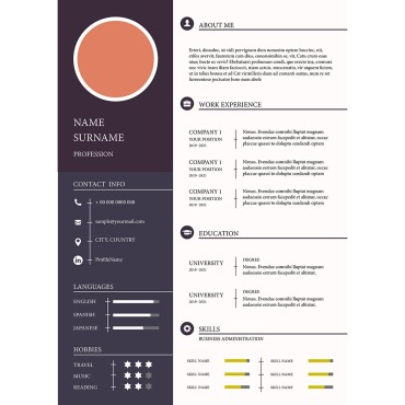 Templatecv Templateresumecvcurriculum  209545