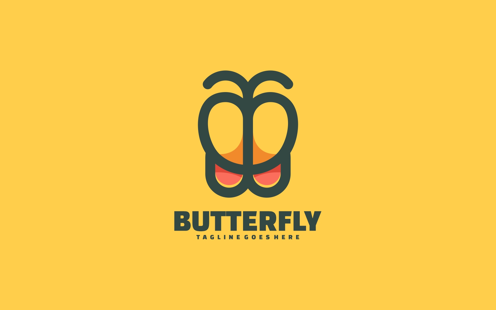 Butterfly Color Mascot Logo